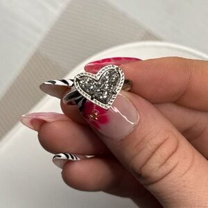 Kendra Scott Silver Heart Ring